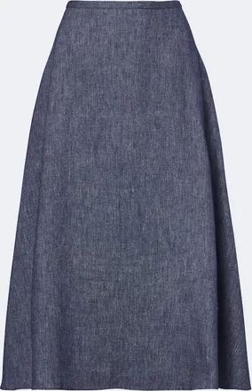 Carolina Herrera Linen, wool, and silk-blend midi skirt