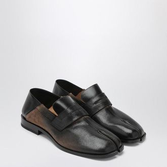 Maison Margiela Tabi City Loafers In Suede With Laminated Treatment