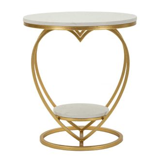 Mauro Ferretti Mesa de centro de metal dorado cm &oslash; 40x45,5