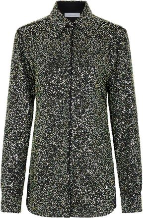 Paco Rabanne Camicia con paillettes - Nero