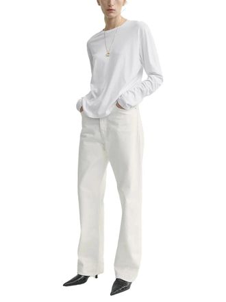 Toteme Relaxed-Fit Long-Sleeve Long-Sleeve Top - White