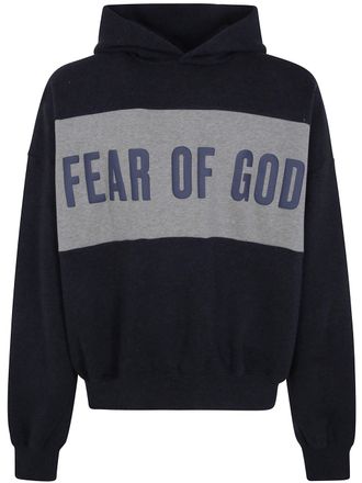 Fear of God Sweater Cropped Relaxed Panelled Hoodie