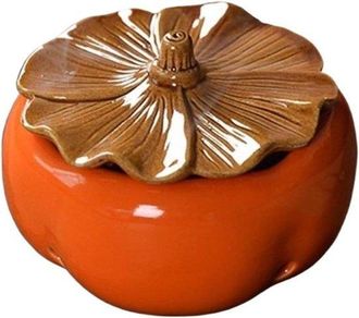 OEM Tarro Para Ajos Con Tapa - Conservador De Ajos Para La Cocina - Mantiene Las Hierbas Frescas - Tapa Perforada - Talla &Uacute;nica - Naranja