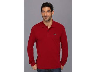 Lacoste Long Sleeve Classic Pique Polo Shirt Mens Long Sleeve Pullover Bordeaux : 2XL, Cotton/Pique