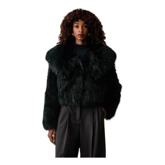 Patrizia Pepe Giacca corta in ecopelliccia - - Jackets - Donna - Blu - XS