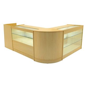 MonsterShop Vega LED Shop Counter Set K1200, C1200, TB60 & CM60 - Maple in Beige