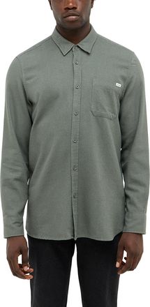 Mustang Langarmhemd MUSTANG Herren Style Eastbridge, Herren, Gr. S, US-Gr&ouml;ssen, gr&uuml;n 6473, Web, 100% Baumwolle, unifarben, regular fit, Hemden Langarmhemd