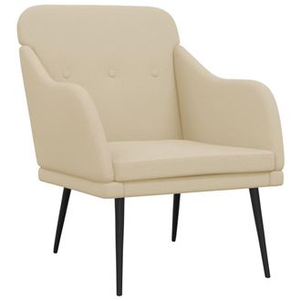 vidaXL Vidaxl Poltrona Crema 63x76x80 Cm In Tessuto