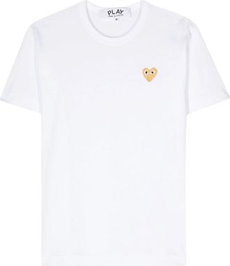 Comme Des Gar&ccedil;ons Maglietta Comme Des Gar&ccedil;ons Play U con stemma dorato in maglia