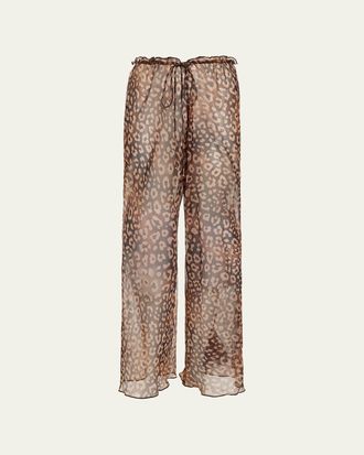 Ramy Brook Alayna Leopard Coverup Pants
