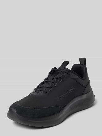 Calvin Klein Herren Sneaker mit Leder Besatz Modell LIGHT EVA in BLACK, Gr&ouml;&szlig;e 40