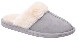Generic Womens Slippers Mules Faux Fur Lined Anti-Skid Rubber Sole Super Soft High Density Plush Indoor Outdoor (Grey, 6, UK Footwear Size System, Adult, Wome