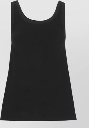 Elisabetta Franchi sleeveless top round neck rear vent
