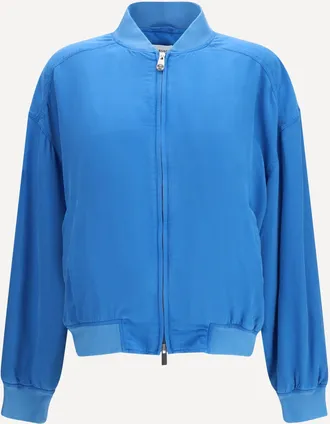 Versace Giacca in seta con cerniera Woman 42