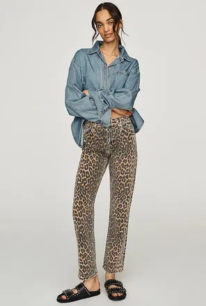 Re/Done Blondie Mid-Rise Cropped Straight-Leg Jeans