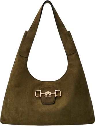 Guess Sunset Maxi Hobo - Dames - Schoudertassen - Groen - ONE Size - Polyester - Tassen