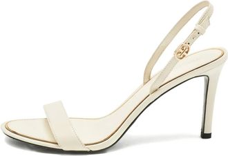 Tory Burch Sandali in pelle con cinturino alla caviglia - Toni neutri
