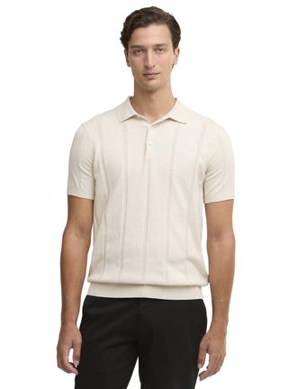 Barbour Polo Barbour cr&egrave;me normale fit strepen 3 knoopjes