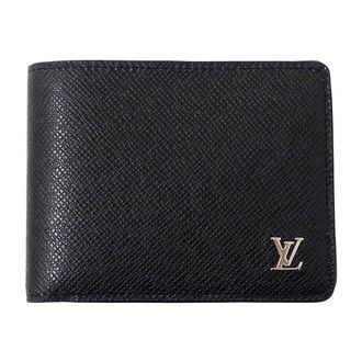 Louis Vuitton Noir Taiga Leather Bill Wallet (Bi-Fold) (Pre-Owned)