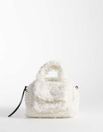 Levi's piccola borsa Blake in borg con tracolle regolabili bianca-Verde