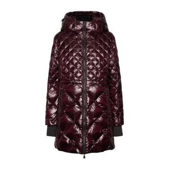 Elena Miro Lange gewatteerde nylon donsjas - Dames - Jassen - Paars - Maat: XL Nylon