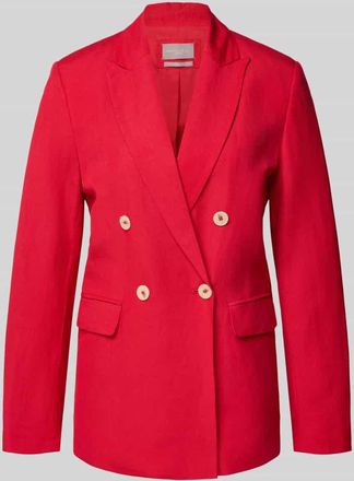 Christian Berg Regular Fit Blazer aus Leinen-Mix mit Viskose-Anteil in Rot, Gr&ouml;&szlig;e 34