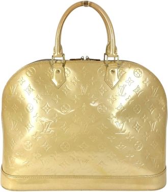 Louis Vuitton Beige Blanc Corail Galle Monogram Vernis Handbag Tote Bag (Pre-Owned)