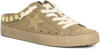 Shushop Pia Studded Sneaker Mule in Camel Suede at Nordstrom, Size 6.5