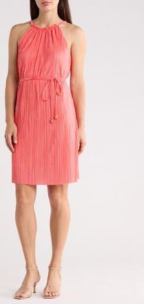 Vince Camuto High Neck Sleeveless Dress in Coral at Nordstrom Rack, Size 16