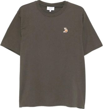 Maison Kitsun&eacute; Dreaming Fox Comfort T-shirt - Heren - T-shirts - Grijs - XL - Katoen - Tops