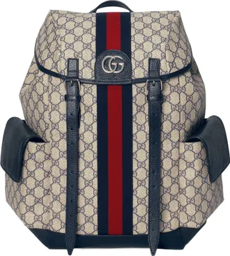 Gucci Ophidia GG Medium Backpack Beige Blue 598140-HUHAN-4079