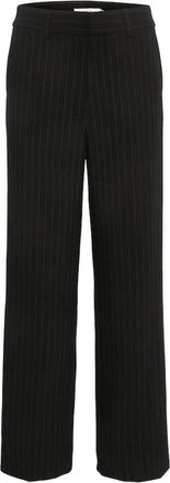 Gestuz Joelle GZ Pinstripe Broek - Dames - Straight fit broeken - Zwart - S - Broeken