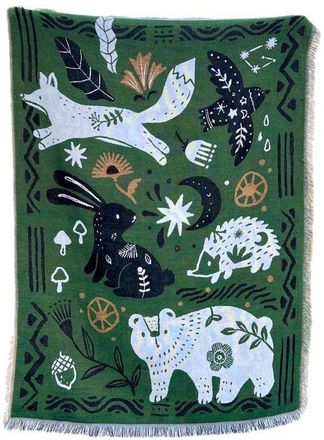 OEM Tapiz De Pared, Camino De Cama, Funda De Sof&aacute;, Tapiz Decorativo De Pared Para La Sala De Estar 90110 - Animales De Papel Verde