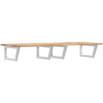 vidaXL Vidaxl - Estante De Lavabo De Pared Acero Y Madera Maciza De Acacia