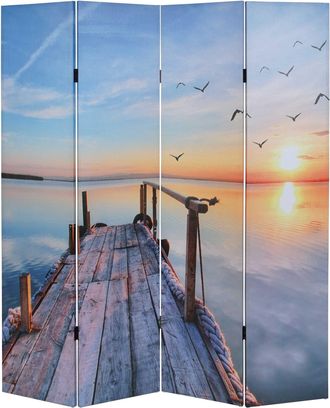 Hhg Hhg - Pantalla Fotogr&aacute;fica T234, Mampara Certificada Mvg 180x160cm, Puesta De Sol