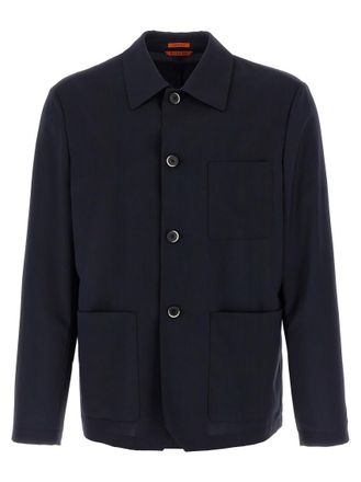 Barena Blue Visal overshirt