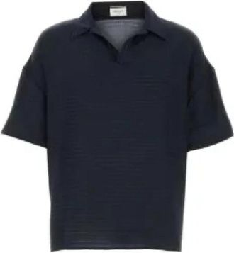 Saint Laurent Blauwe Nacht Shirt 4102 - Heren - Polos - Blauw - M - Tops