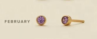 Made by Mary February Birthstone Stud Earrings