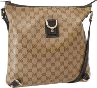 Gucci Pre-owned Vintage Canvas Crossbody Tas - Dames - Vintage Schoudertas - Beige - ONE Size - Vintage