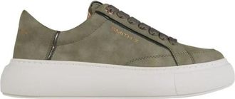 Alexander Smith Parel Donna in groen met details in zilver laminaat - Dames - Sneakers - Groen - 39 EU - Schoenen