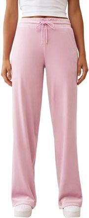 True Religion Rhinestone Velour Straight Leg Drawstring Pants in Mauve Mist at Nordstrom, Size Xx-Small