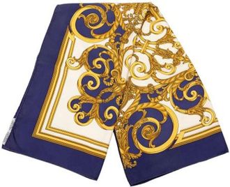 Herm&egrave;s Pre-owned Scarves, female, Blue, Size: ONE SIZE Pre-owned Les Tuileries Scarf
