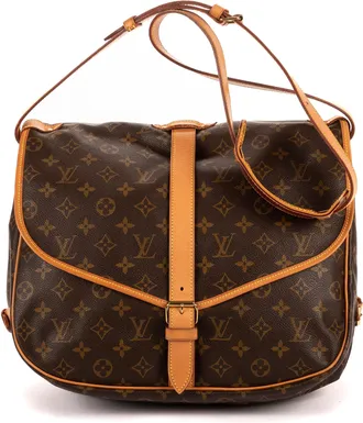 Louis Vuitton Pre-owned Womens Saumur GM Crossbody - Brown - One Size