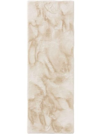benuta Alfombra de piel crema 80x240
