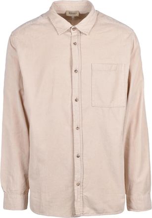 Woolrich Beige Velvet Long-Sleeve Cotton Shirt