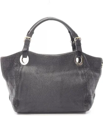Dior Black Leather Tote Bag (Pre-Owned)