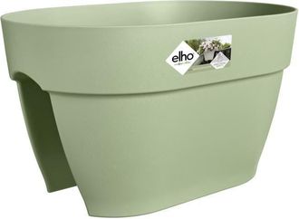 ELHO Maceta - Vibia Campana Flower Bridge 40 - Verde Pistacho - Balc&oacute;n Exterior - L 26 X P 39 X H 22 Cm - Elho