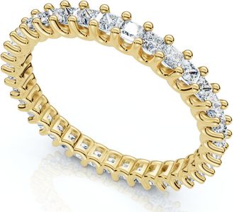 Pompeii3 1Ct Princess Cut Diamond Eternity Stackable Wedding Ring 14k Gold Lab Grown