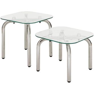 Atmosphera Atmosphera - Tavolino hecate in argento 50x50cm cr&eacute;ateur dint&eacute;rieur