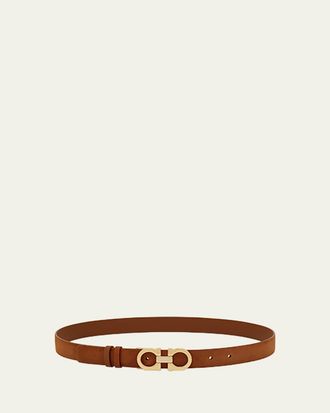 Ferragamo Donna Suede Double Gancini Belt